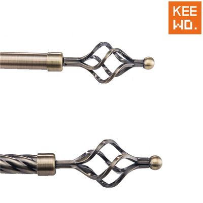трубы занавеса 28mm цвет штанги Extendable серебряный для домашнего окна