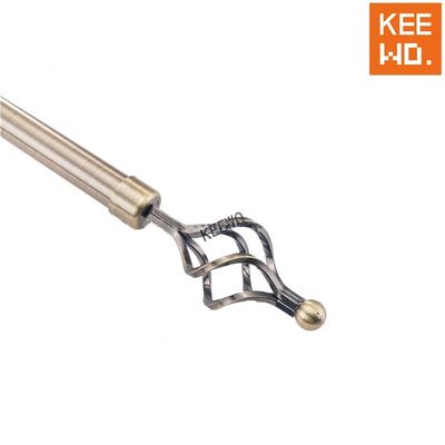 трубы занавеса 28mm цвет штанги Extendable серебряный для домашнего окна