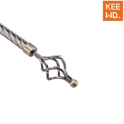 трубы занавеса 28mm цвет штанги Extendable серебряный для домашнего окна