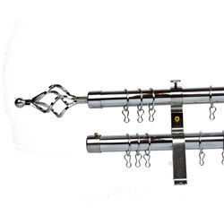 трубы занавеса 28mm цвет штанги Extendable серебряный для домашнего окна
