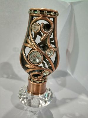 концы прута занавеса круглого металла 25mm декоративные омедняют розовый ODM материала золота