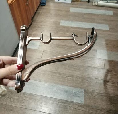Медные бронзовые аксессуары занавеса кронштейна штанги занавеса металла 28/19mm держателя занавеса цвета двойные