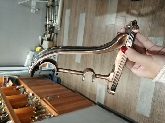 Медные бронзовые аксессуары занавеса кронштейна штанги занавеса металла 28/19mm держателя занавеса цвета двойные